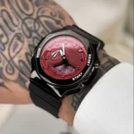 ساعت مردانه تمام مشکی صفحه قرمز ساندا 3167 Sanda