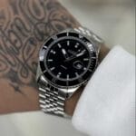 ساعت مردانه تمام استیل آلکسا A0058 لوکس اورجینال صفحه مشکی