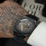 ساعت مردانه تمام استیل ای پی صفحه اسکلیتون AP