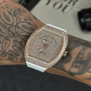 ساعت فرانک مولر تمام نگین رزگلد Frank Muller Curvex