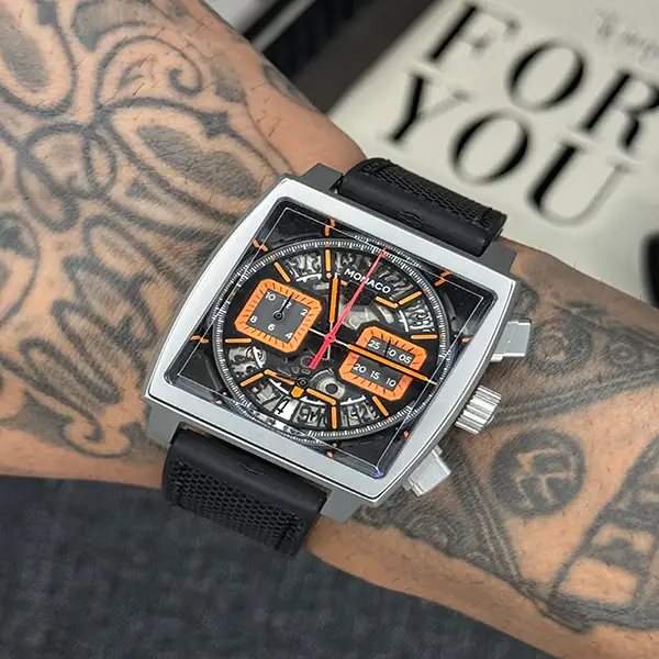 ساعت تگ هویر موناکو Chornograph Skeleton