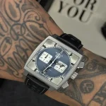 ساعت تگ هویر موناکو بند چرمی مشکیTag Heuer