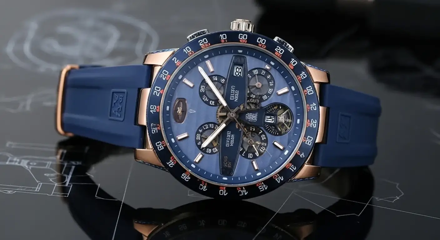 ساعت اولیس ناردین صفحه آبی