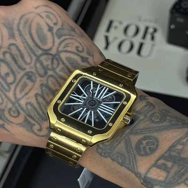 ساعت کارتیر سانتوس اسکلیتون Cartier santos Skeleton