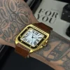 ساعت کارتیر سانتوس بند چرمی Cartier Santos