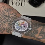 ساعت هابلوت تاکاشی موراکامی شیشه ای رنگین کمان Hublot Takashi Murakami sapphire