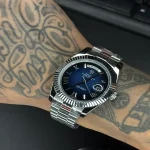 ساعت مردانه تمام استیل رولکس دی دیت صفحه سرمه ای Rolex Day-Date 48023