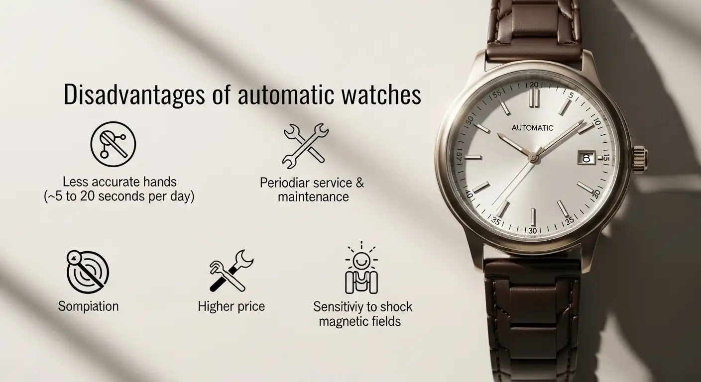 معایب ساعت های اتوماتیک