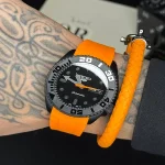 ساعت مردانه سیکو مود اسپرت 5 Seiko Mod Sport بند نارنجی سیلیکونی
