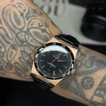 ساعت امگا کانسلیشن بند چرمی مشکی Omega Constelation