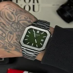 ساعت تمام استیل صفحه سبز پتک فیلیپ کیوبیتس Patek Philippe Cubitus 0256P