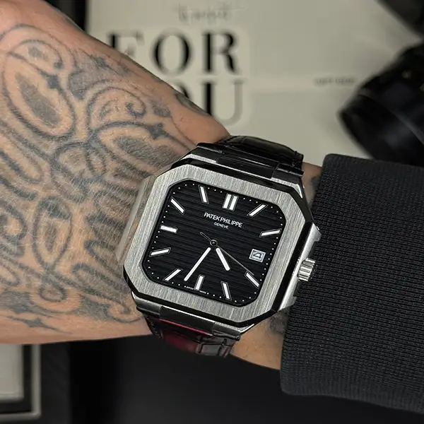 ساعت پتک فیلیپ کیوبیتس بند چرمی Patek Philippe Cubitus